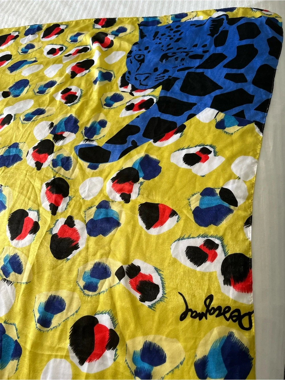 Oversized Desigual Leopard print scarf pardus